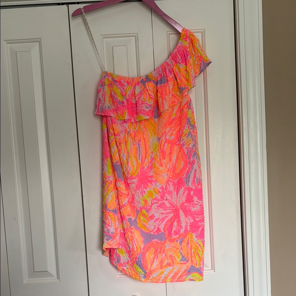 Lilly Pulitzer one-shoulder dress